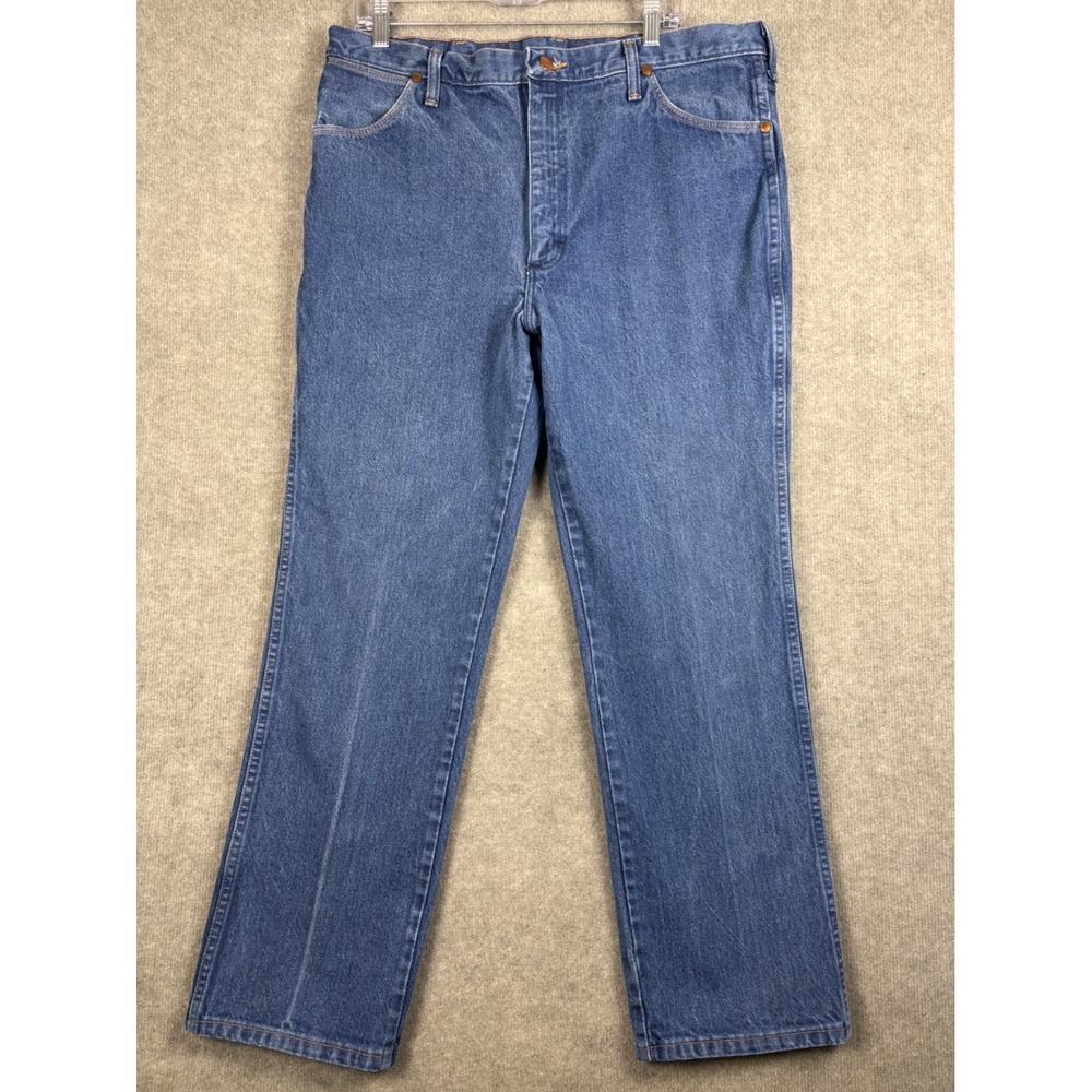Wrangler 936PWD Slim Fit Cowboy Cut Jeans 38x30 Medium Wash Made in USA